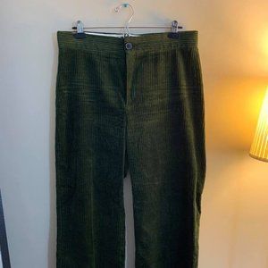 Zara - Green faux-suede pants for sale!